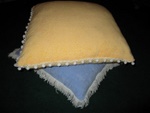 Floor pillows with trim