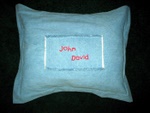 Flat sham with monogram