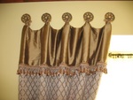Fixed panel with attached valance detail