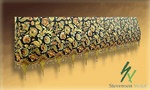Awning w/ 2 layer shaped flap, custom window treatments and drapery