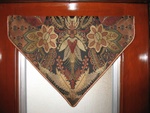 Triangle valance, custom window treatments and drapery